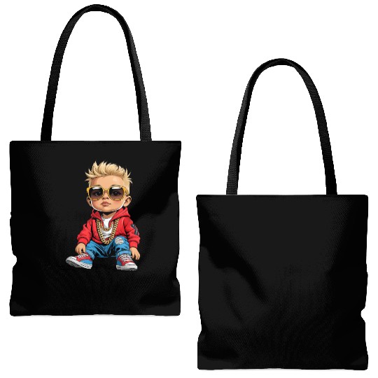 Lil' Vibe – Hip-Hop Toddler Vector Art Tote Bags (AOP)