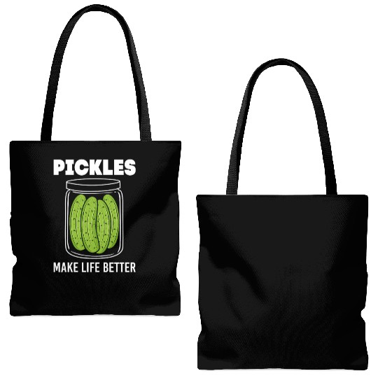 Pickles Cucumber Food Pickle Tote Bags (AOP)
