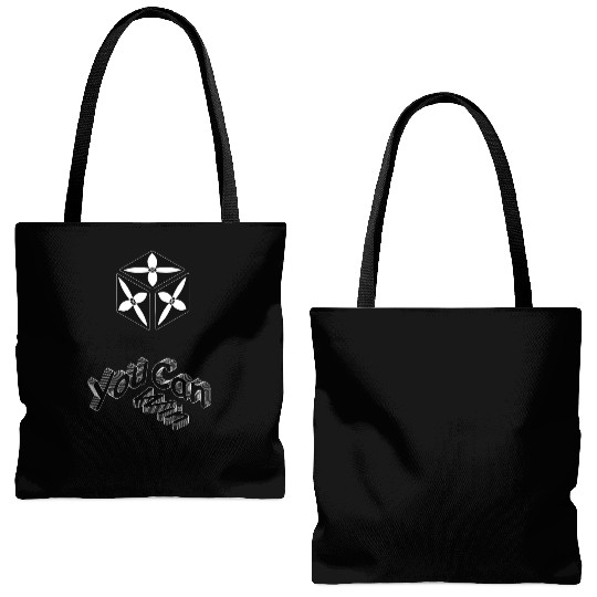 "You Can Win" 3D Typography Motivational Tote Bags (AOP)