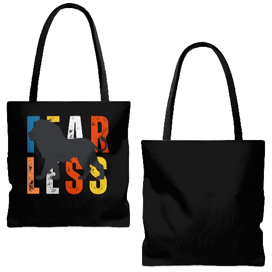 Fearless Lion Head Tote Bags (AOP)– Power, Pride & Strength