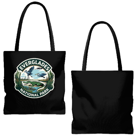 Everglades National Park Florida USA Logo Tote Bags (AOP)