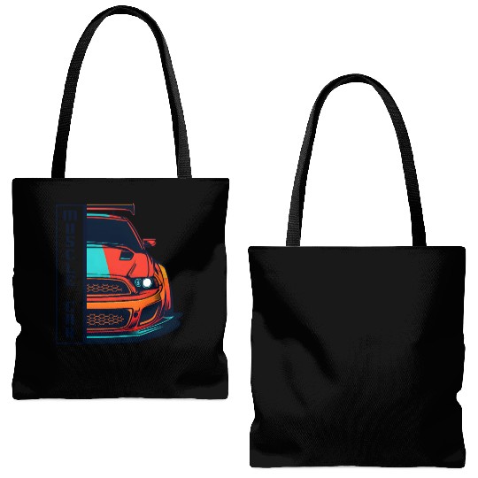 Muscle Car US Tote Bags (AOP) Modern Muscle Car Man Children