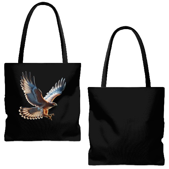 Majestic Hawk Flight Tote Bags (AOP)