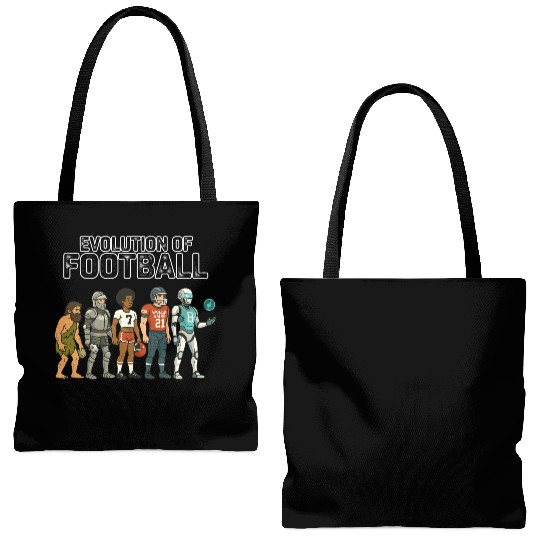 Football Evolution Timeline for Draft and Game Day Tote Bags (AOP)
