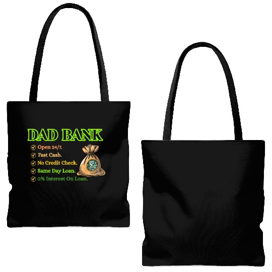 Bank Of Dad Tote Bags (AOP)