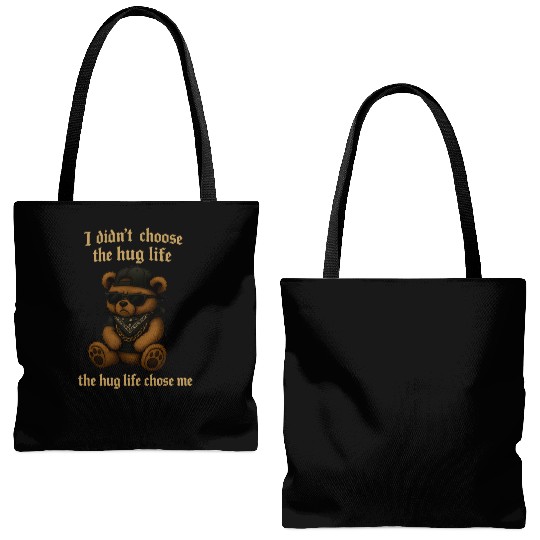 The Hug Life Chose Me Tote Bags (AOP)