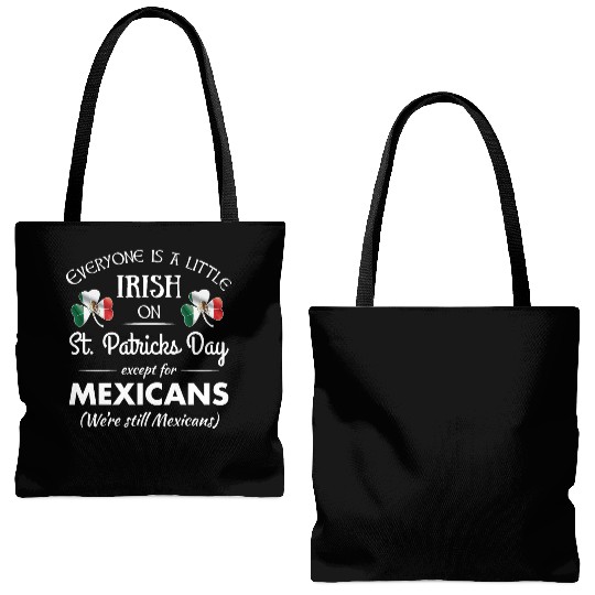 Funny Mexican Pride Irish St. Patrick's Day Tote Bags (AOP)