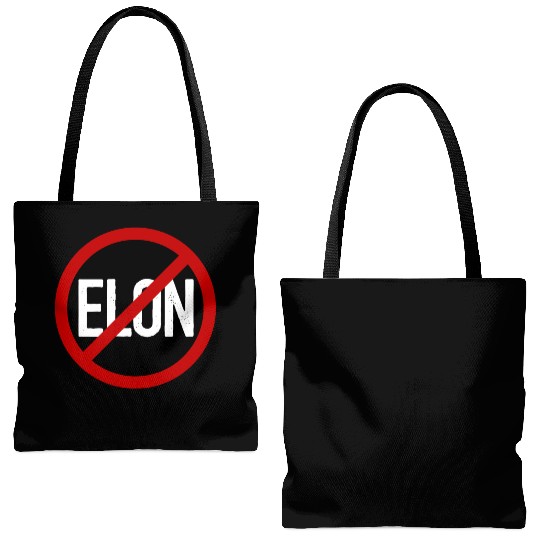 Anti Elon Musk Bumper Fascist prohibition sign Tote Bags (AOP)