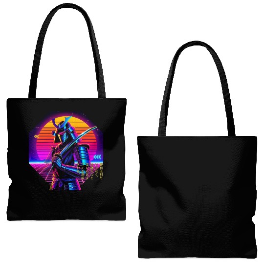 Samurai Neon Tote Bags (AOP)