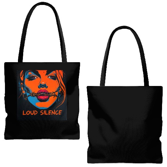 Loud Silence Psychedelic Tote Bags (AOP)
