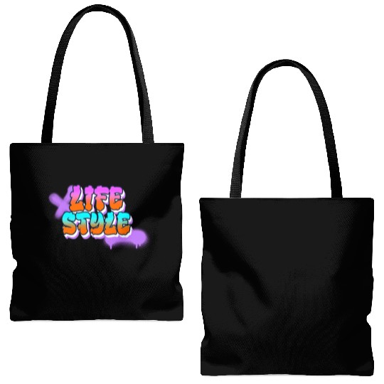 Lifestyle Graffiti Style Tote Bags (AOP)