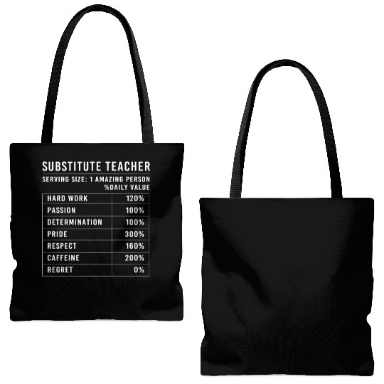 Substitute Teacher School Day Tote Bags (AOP)