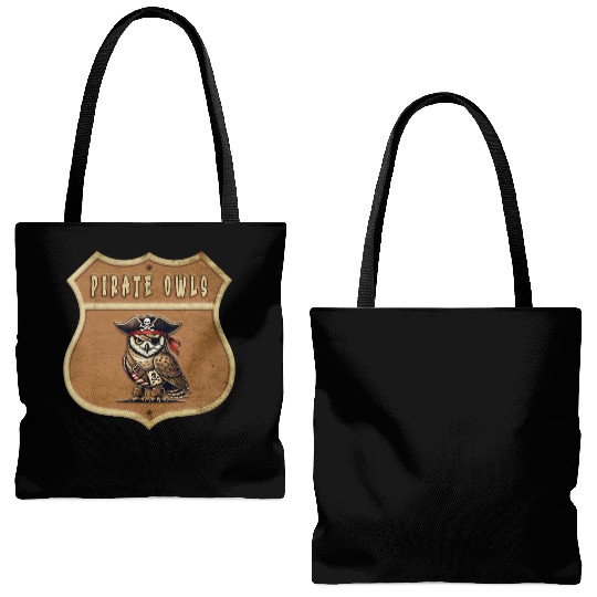 Pirates Owl Design Tote Bags (AOP)