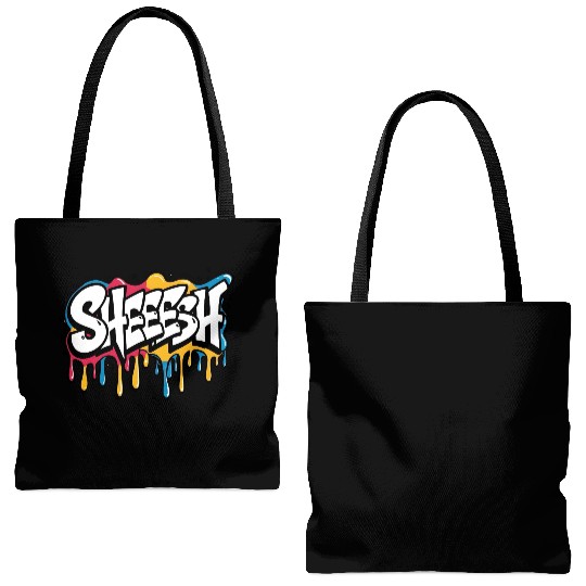 Sheeesh Graffiti Tote Bags (AOP) – Hype Slang Drip Design