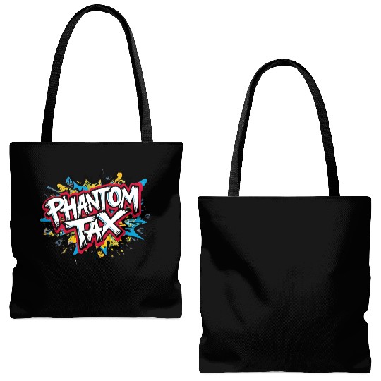 Phantom Tax Tote Bags (AOP) – Street Graffiti Finance Humor