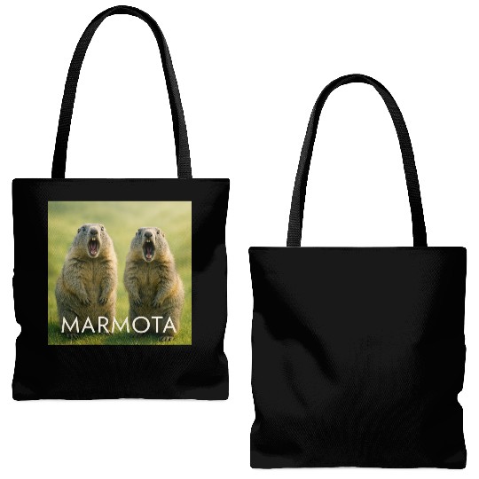 Double Screaming Marmots – Echo of Surprise Tote Bags (AOP)