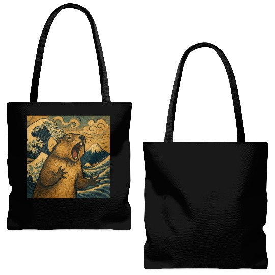The Great Scream off Kanagawa – Marmot Overboard Tote Bags (AOP)