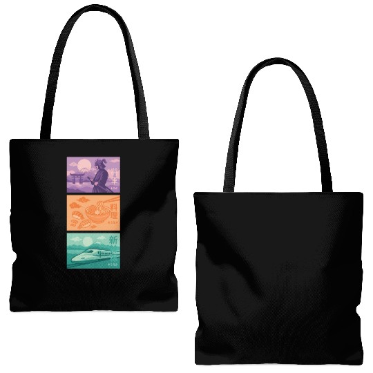 Spirit of Japan – Samurai, Food & Speed Tote Bags (AOP)
