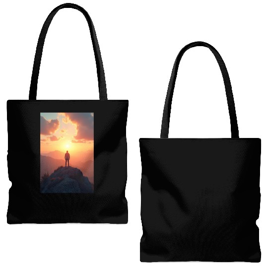 Summit of Dawn Embrace the Horizon Tote Bags (AOP)