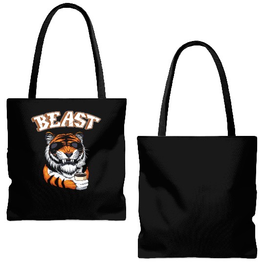 Beast Tiger. Tote Bags (AOP)