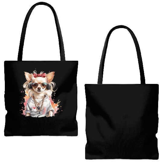 Bling Chihuahua Tote Bags (AOP)