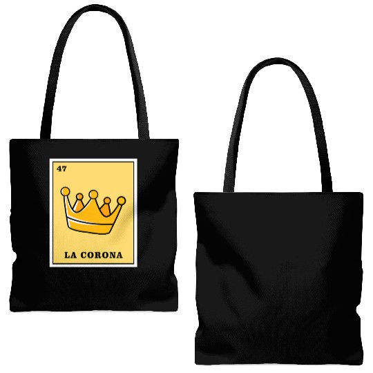 Mexican Lottery Card La Corona Tote Bags (AOP)