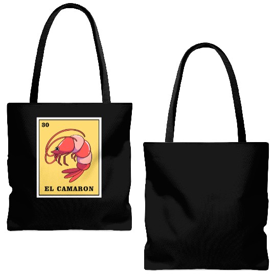 Mexican Lottery Card Game El Camaron Tote Bags (AOP)