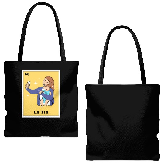 Mexican Lottery La Tia Mexican Bingo Tote Bags (AOP)