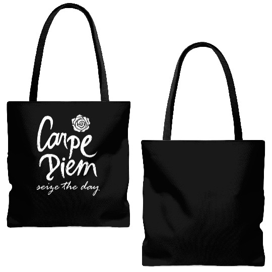 Carpe Diem Seize the Day Oversized Tote Bags (AOP)