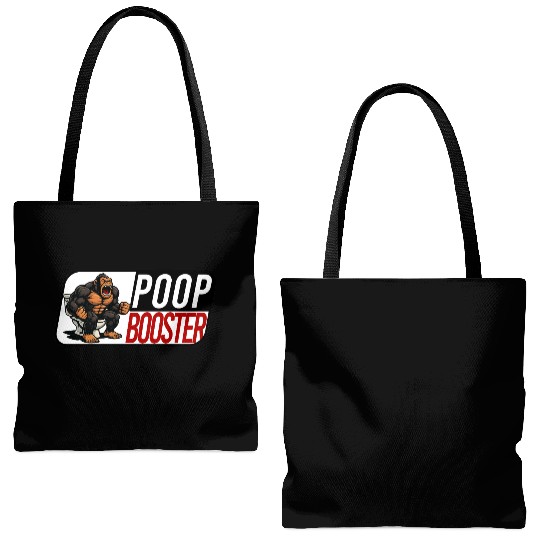 Caffeine Poop Boost – Gym Gorilla Power Tote Bags (AOP)