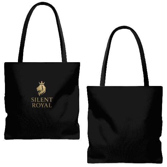 SILENT ROYAL – Minimal Luxury Streetwear Design Tote Bags (AOP)