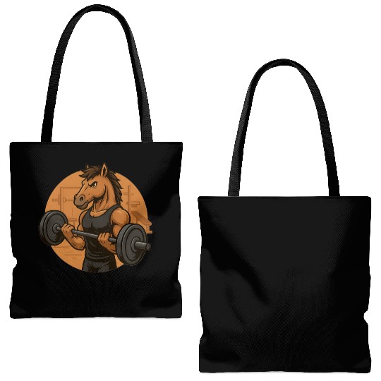 Horsepower Gains – Muscular Gym Horsa Design Tote Bags (AOP)