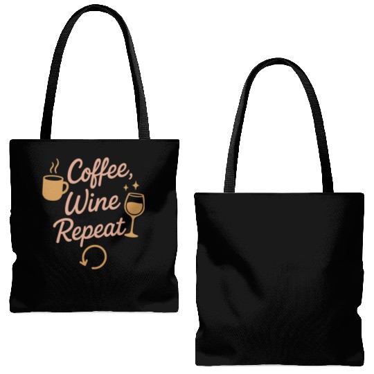 Single Mom Life Chaos Coordinator Wine Coffee Tote Bags (AOP)