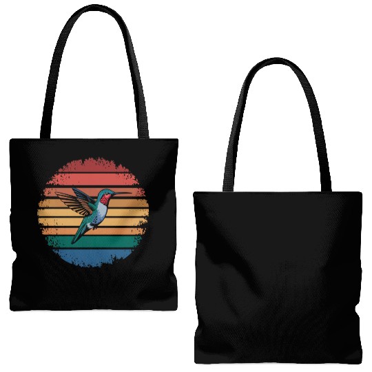 Retro Vintage Hummingbird Lover Nature Gifts Tote Bags (AOP)