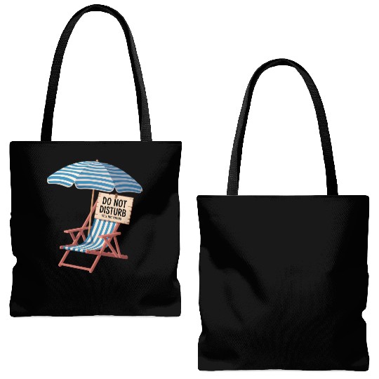 Do Not Disturb Funny Beach Quote Tote Bags (AOP)