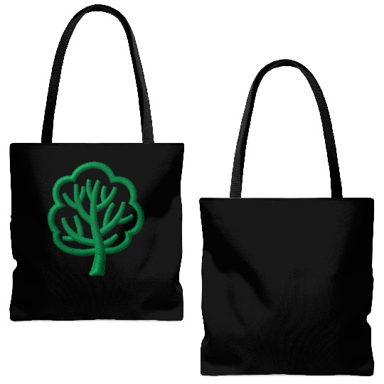 Tree embroidered Tote Bags (AOP)
