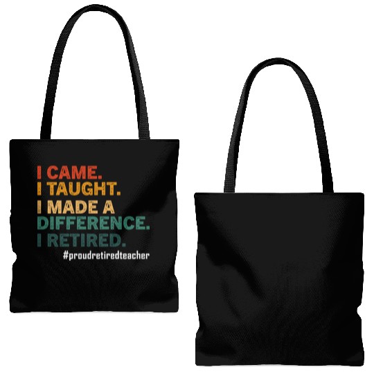 Funny Retired Teacher Retirement 2025 Teachers Day Tote Bags (AOP)