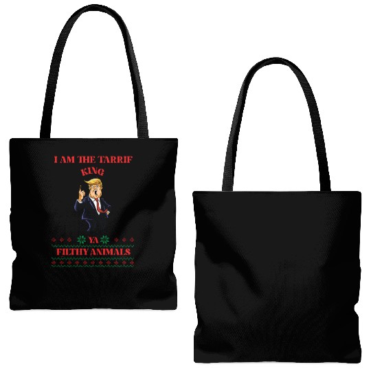 I AM THE TARIFF KING YA FILTHY ANIMALS Tote Bags (AOP)