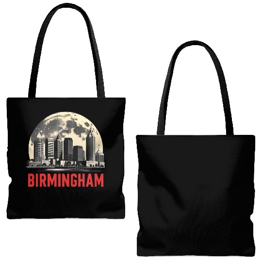 Birmingham City Albm Skyline Full Moon Tote Bags (AOP)