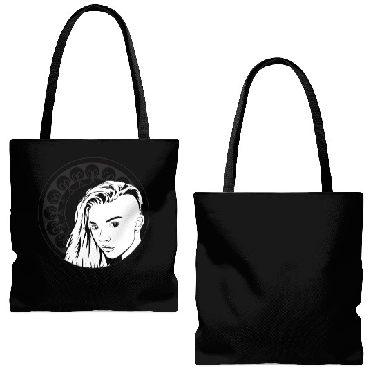 Fade lady framed Tote Bags (AOP)