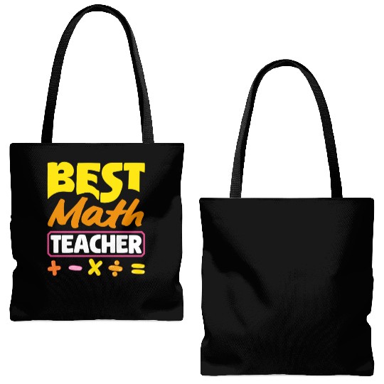 Math Teacher Best Math Educator Design Tote Bags (AOP)