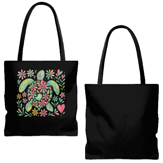 Summer Vacation Sea Turtle Tote Bags (AOP)