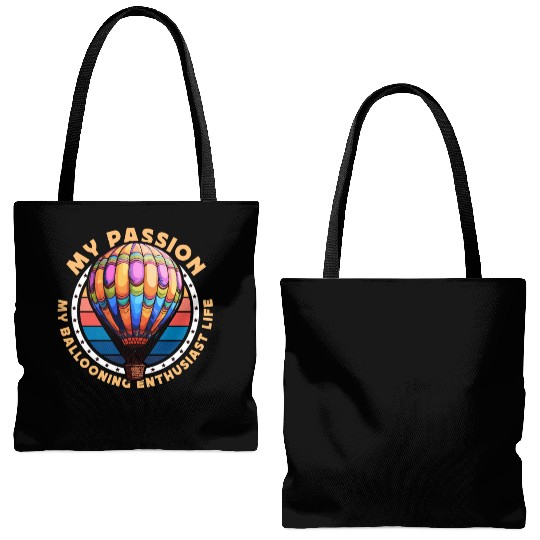 Ballooning Enthusiast My Passion My Balloon Pilot Tote Bags (AOP)