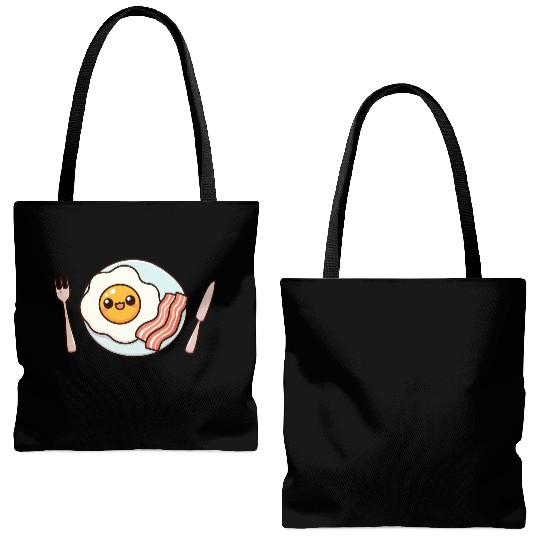 Whimsical Sunny Side Fried Egg Design Tote Bags (AOP)