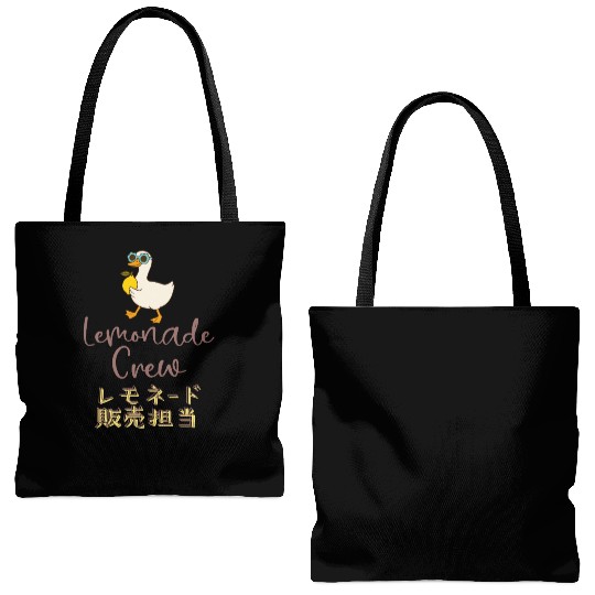 Lemonade Crew Walking Goose Tote Bags (AOP)