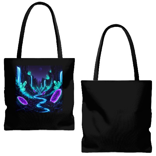 Bioluminescent Crystal Valley Tote Bags (AOP)