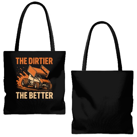 Sprint Car Racing Dirt Track Speed Oval Race Tote Bags (AOP)