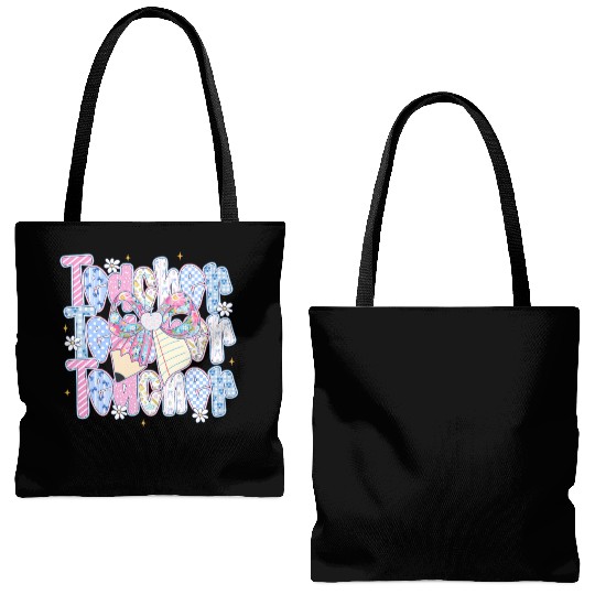 Preppy Teacher Coquette Tote Bags (AOP)