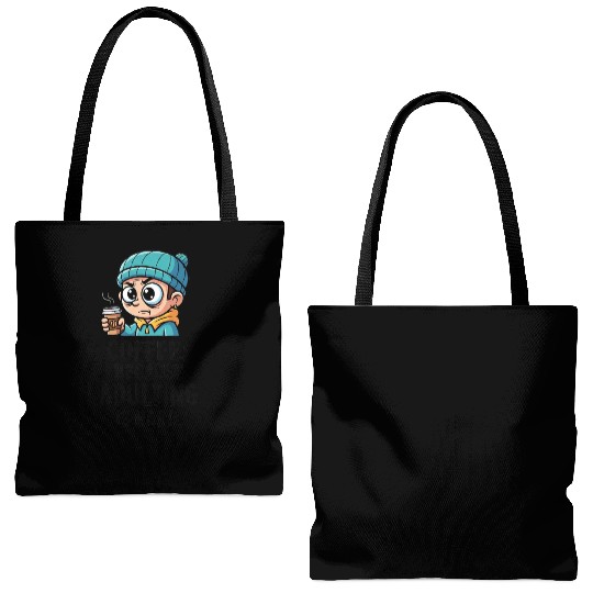 Coffee because adulting is hard Tote Bags (AOP)