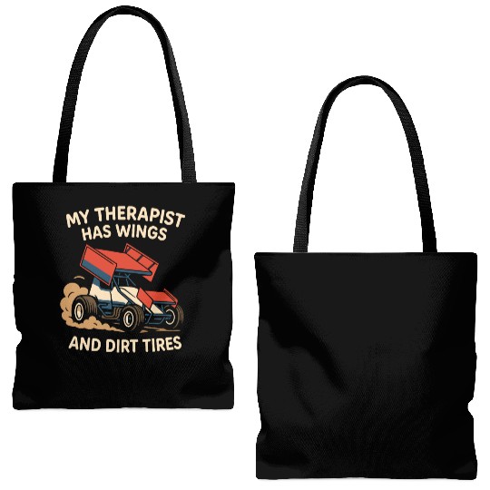 Sprint Car Racing Dirt Track Speed Oval Race Tote Bags (AOP)